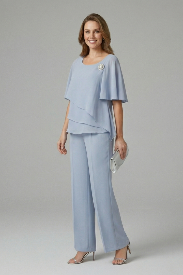 Elegantes zweiteiliges Set für Frauen in Blau 3