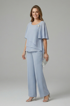 Elegantes zweiteiliges Set für Frauen in Blau 3