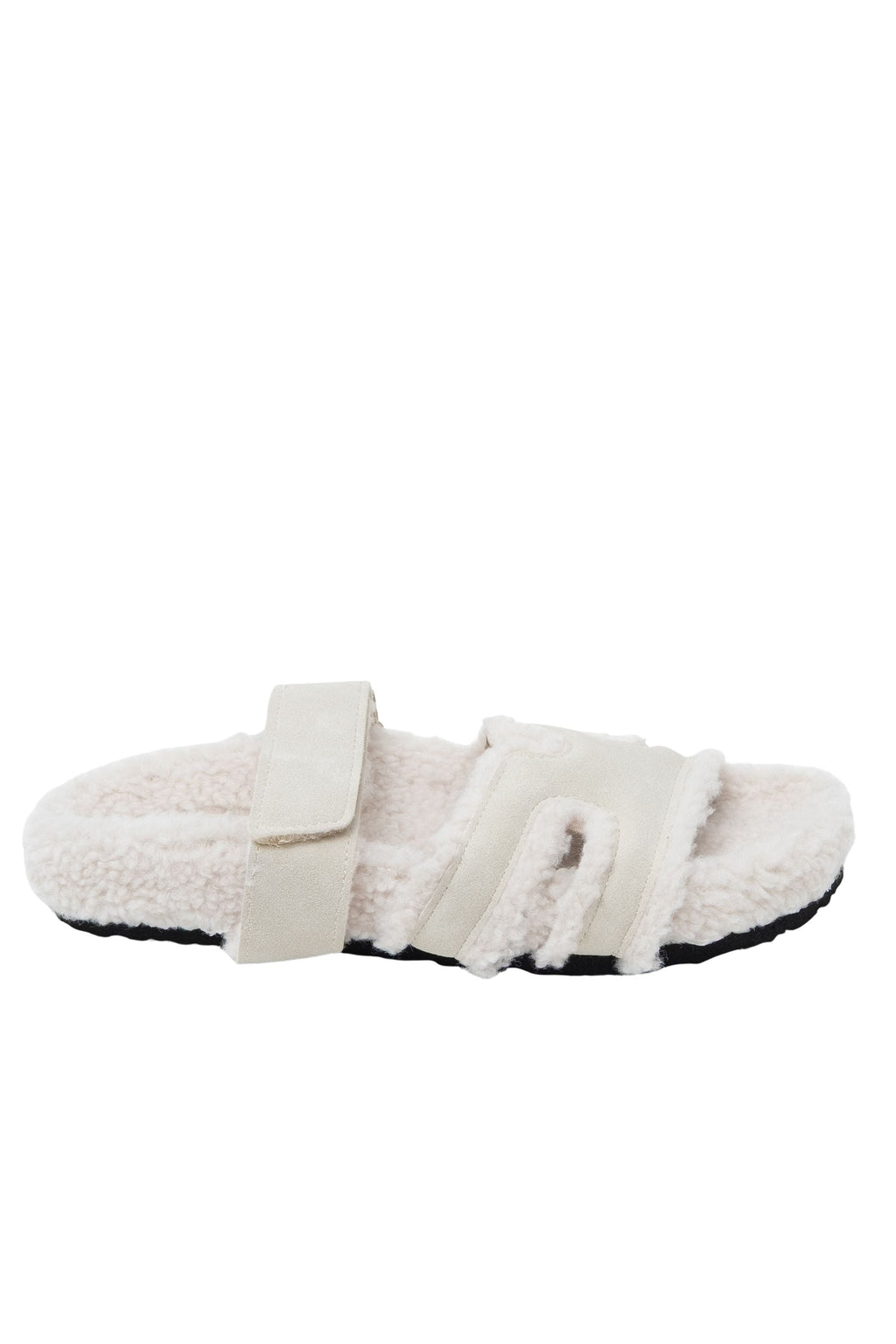 Gemütliche Snuggle Chic Slipper Sliders in Nude mit Kunstschaffell 6