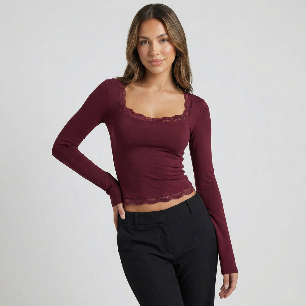 Elegantes Langarmshirt für Frauen in verschiedenen Farben.