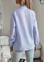 Weiche Rüschendetail Bluse mit Eleganter Texturierte Ausführung für Frauen 4