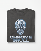 Chrom-Schädel T-Shirt, Rückseitendetail Grafikdruck – Pursesnet