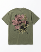 Grunge Blüte T-Shirt, Rückseitendetail Grafikdruck – Pursesnet